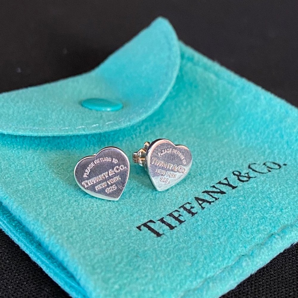 Tiffany Heart Tag Earrings
